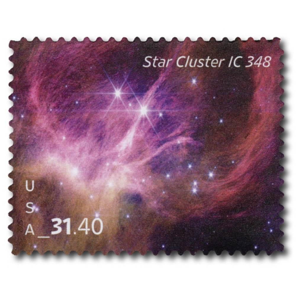 4 USPS 2025 $31.40 Star Cluster IC 348, Priority Mail‎ Express Postage Stamps